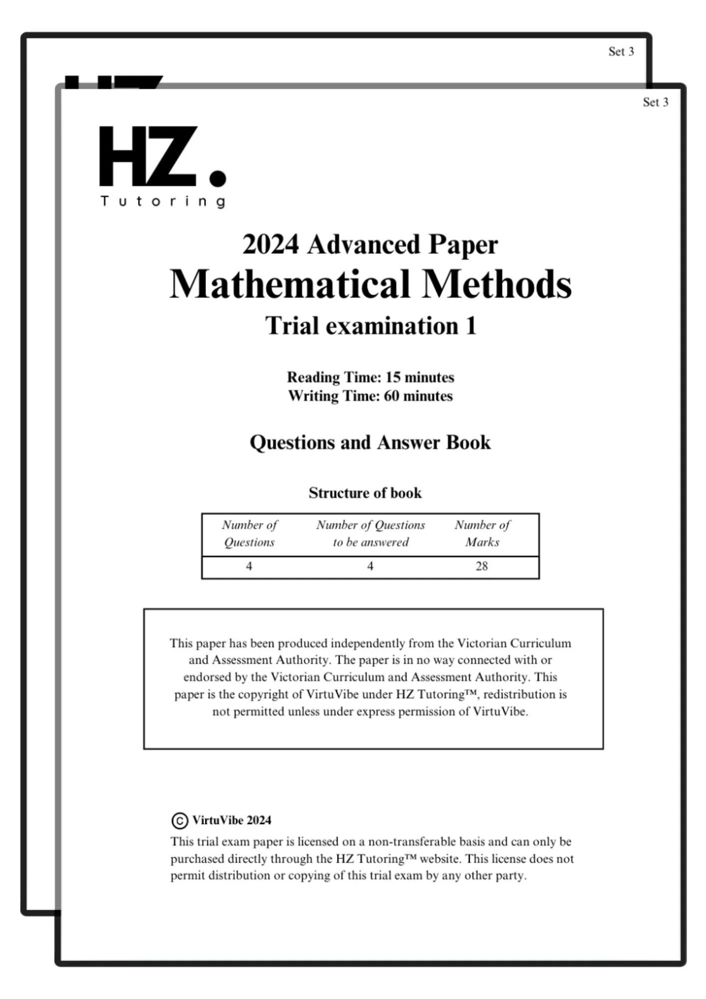 Mathematics Paper-Advanced